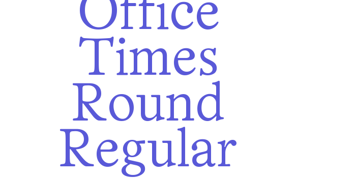 Office Times Round Regular Font