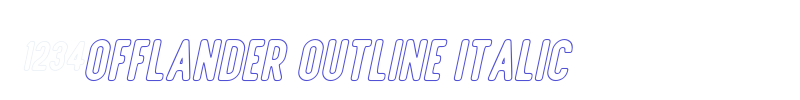 Offlander Outline Italic-font