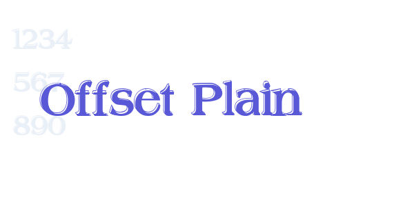 Offset Plain font free