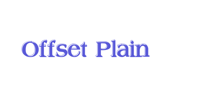 Offset Plain Font Download