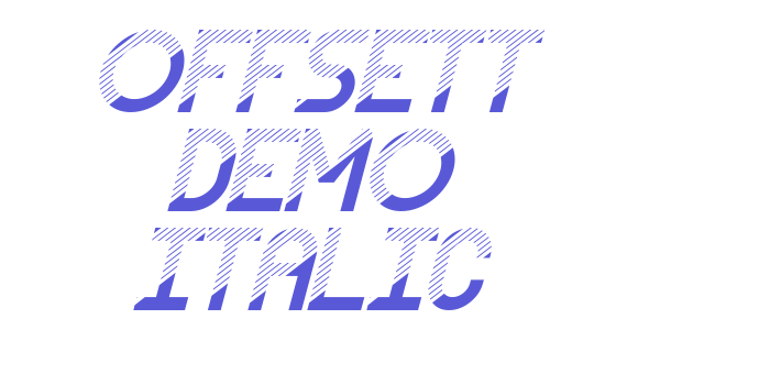 Offsett Demo Italic Font