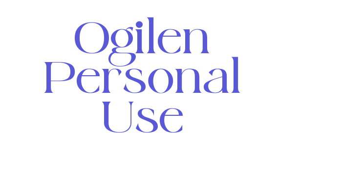 Ogilen Personal Use Font Download