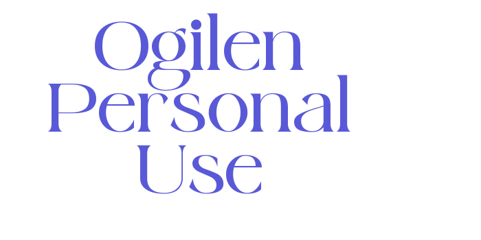 Ogilen Personal Use Font