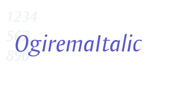 OgiremaItalic font free