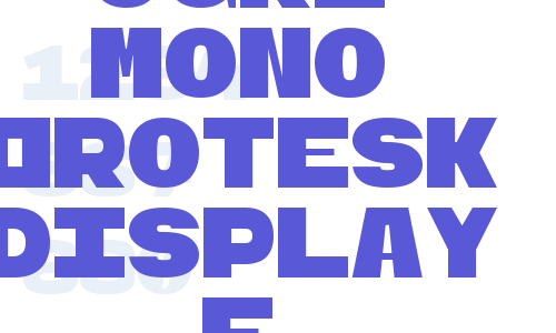 Ogre Mono Grotesk Display F Font