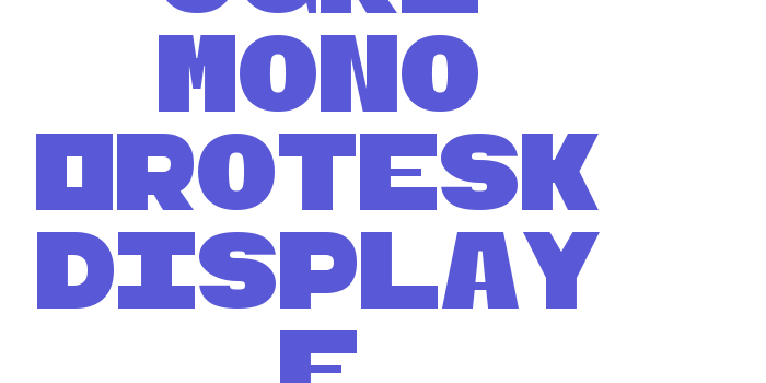 Ogre Mono Grotesk Display F Font