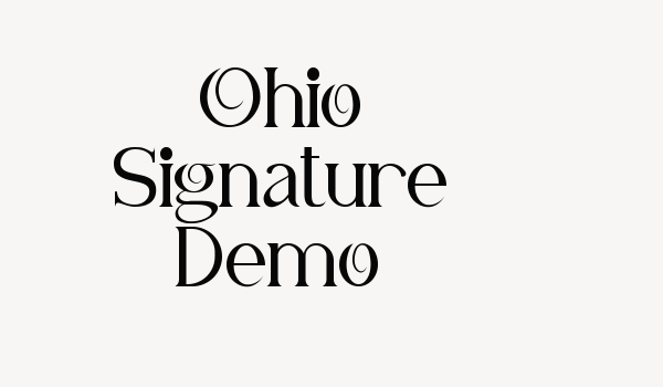 Ohio Signature Demo Font