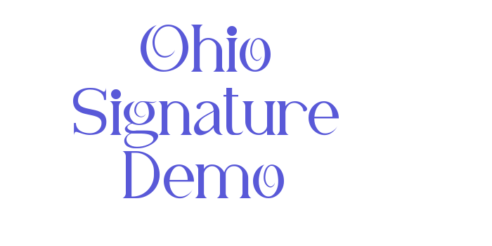 Ohio Signature Demo Font