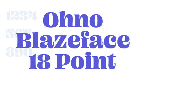 Ohno Blazeface 18 Point font free