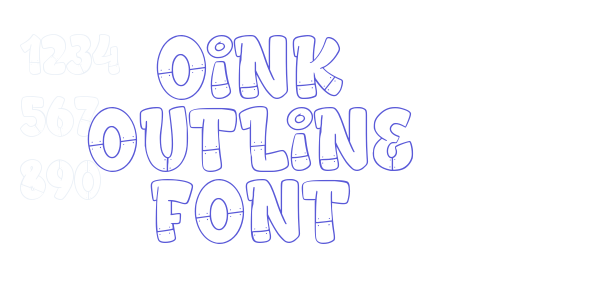 Oink Outline Font font free