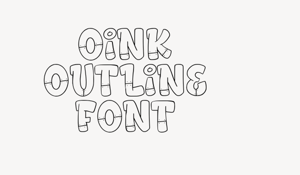 Oink Outline Font Font