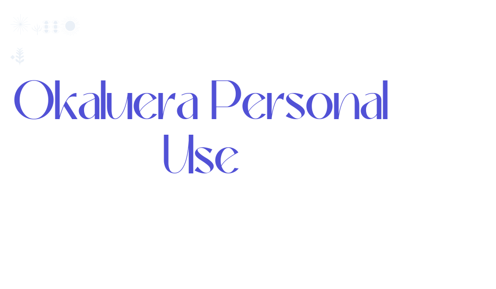 Okaluera Personal Use-font-download