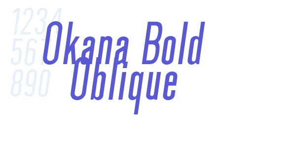 Okana Bold Oblique font