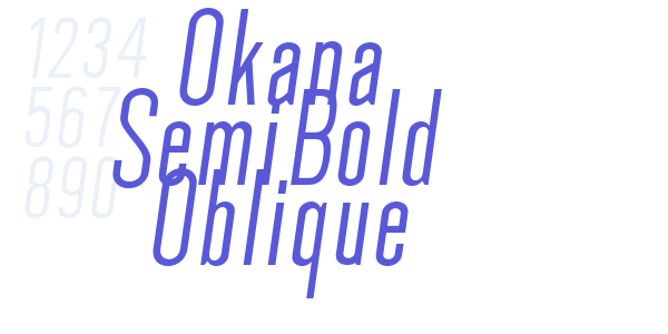 Okana SemiBold Oblique font free