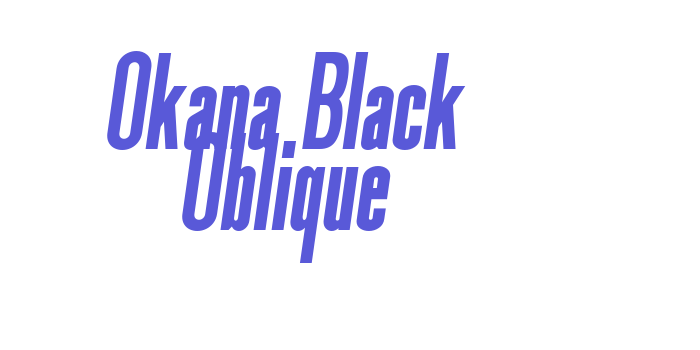 Okana Black Oblique Font Download