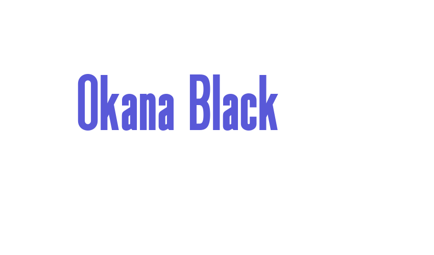 Okana Black Font