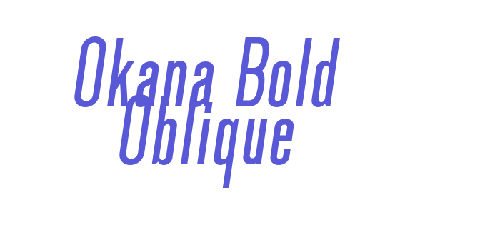 Okana Bold Oblique Font Download