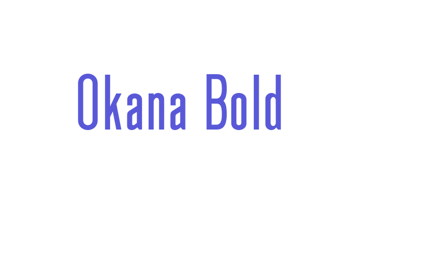 Okana Bold Font