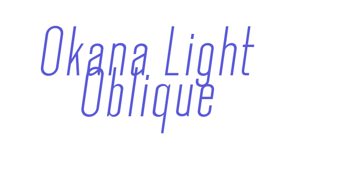 Okana Light Oblique Font Download