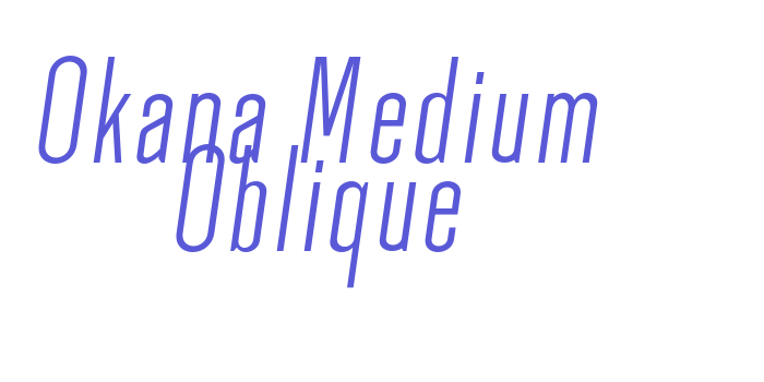 Okana Medium Oblique Font Download