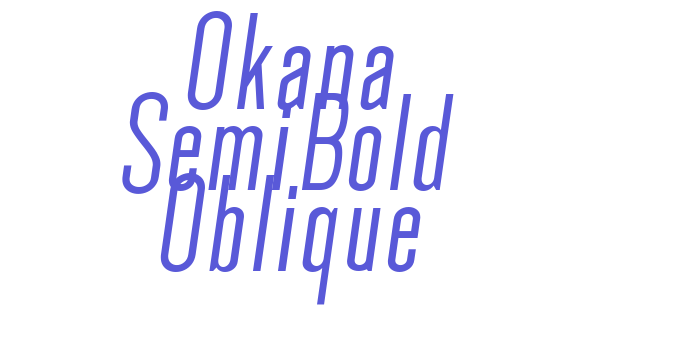 Okana SemiBold Oblique Font Download