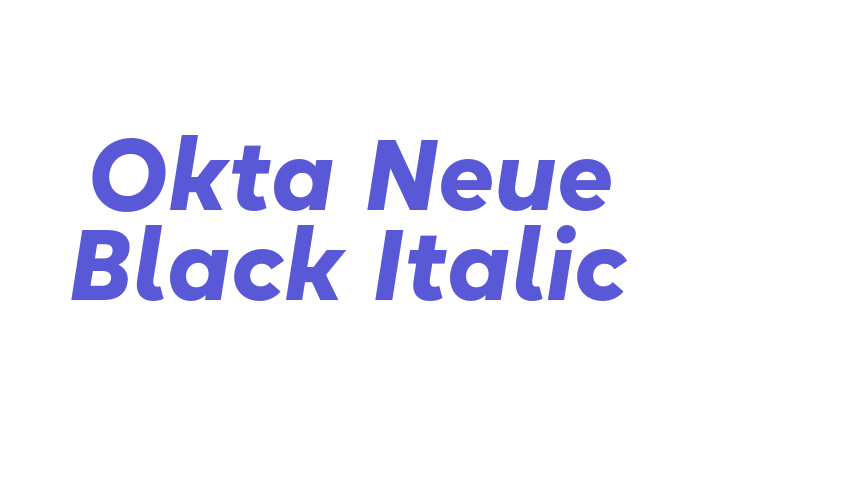 Okta Neue Black Italic Font Download