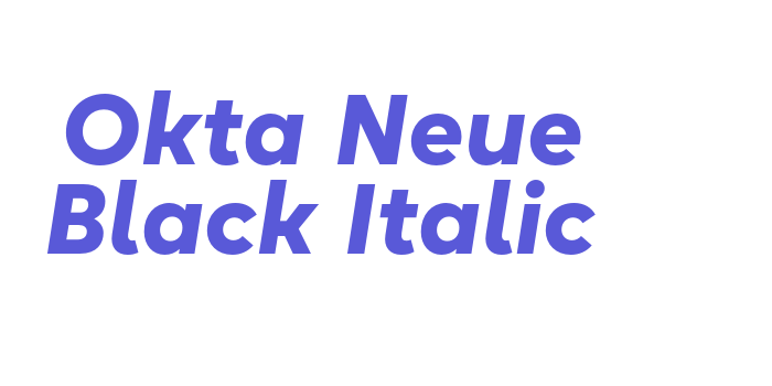 Okta Neue Black Italic Font Download