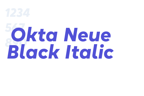 Okta Neue Black Italic