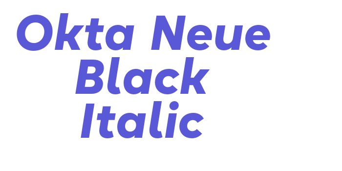 Okta Neue Black Italic Font