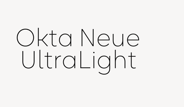 Okta Neue UltraLight Font