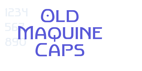 Old Maquine Caps font free