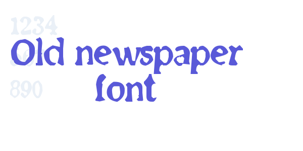 Old newspaper font font free