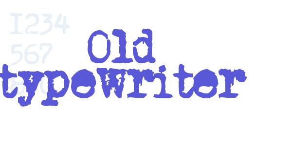 Old typewriter font free