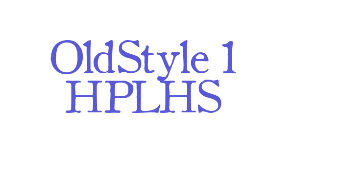 OldStyle 1 HPLHS Font Download