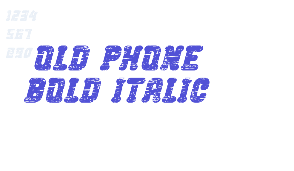 Old Phone Bold Italic-font-download