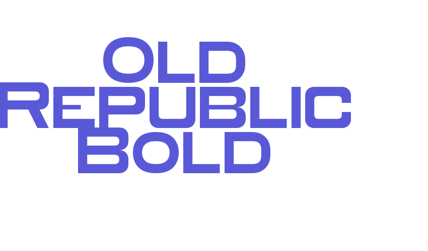 Old Republic Bold Font