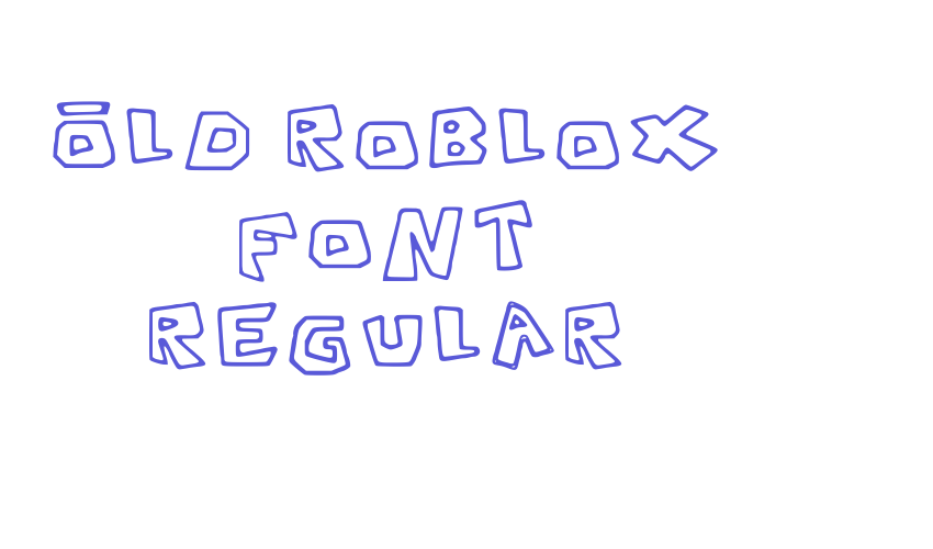 Old Roblox Font Regular Font Download