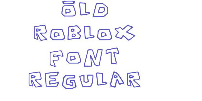 Old Roblox Font Regular Font Download