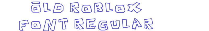 Old Roblox Font Regular