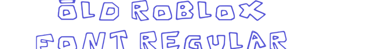 Old Roblox Font Regular