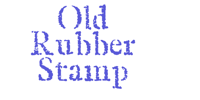 Old Rubber Stamp Font