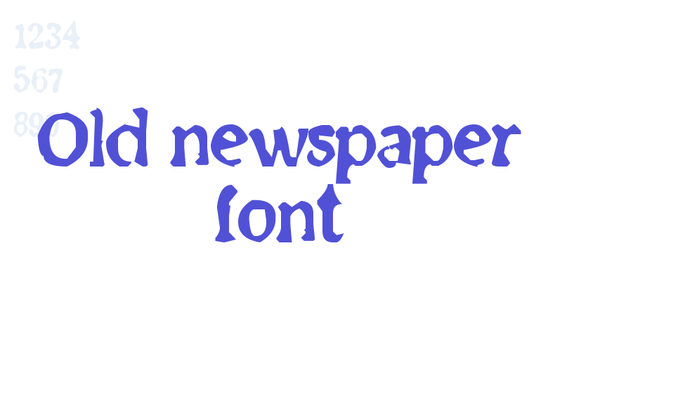 Old newspaper font-font-download