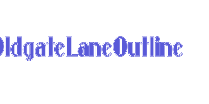 OldgateLaneOutline Font Download