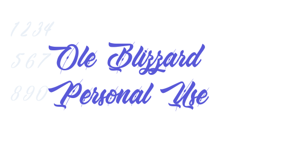 Ole Blizzard – Personal Use font free