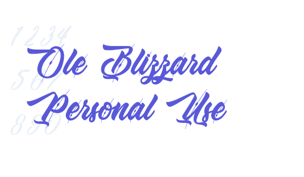 Ole Blizzard – Personal Use font free