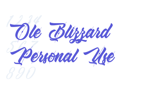 Ole Blizzard – Personal Use Font