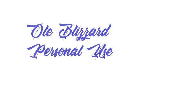 Ole Blizzard – Personal Use Font Download