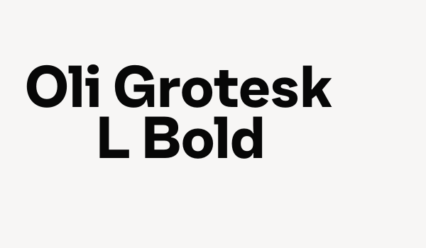 Oli Grotesk L Bold Font