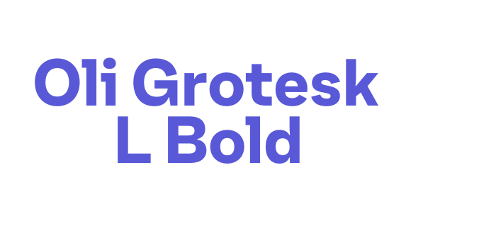 Oli Grotesk L Bold Font Download