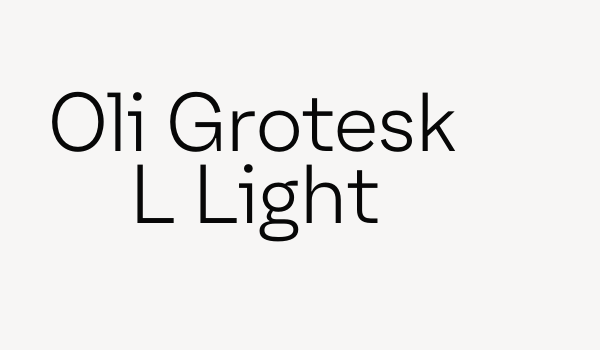 Oli Grotesk L Light Font